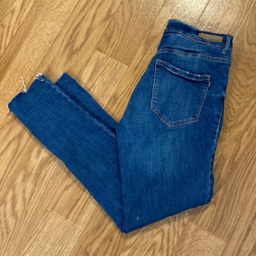 Garage Girls  Retro High Waist Distressed Blue Jeans (Size 5)